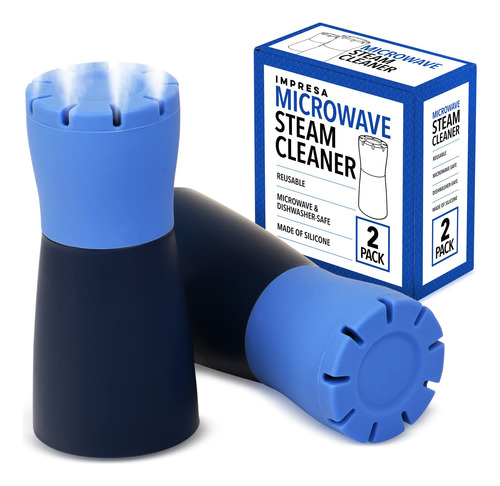 [paquete De 2] Limpiador De Vapor De Microondas Azul Para Un