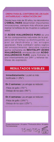Crema Revitalift Hialuro Ojos X15ml