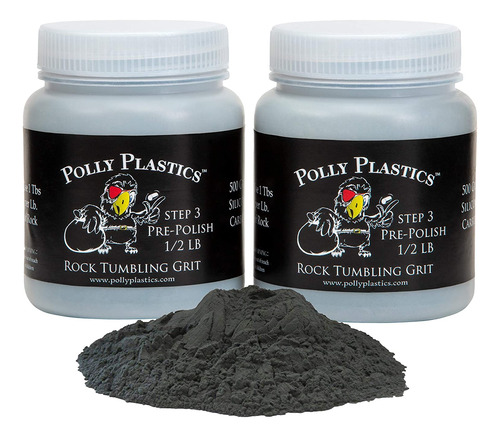 Polly Plastics Rock Tumbler Media Refill, Grit De Carburo De