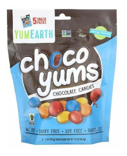 Yumearth, Choco Yums, Chocolate Candies, 5 Snack Packs