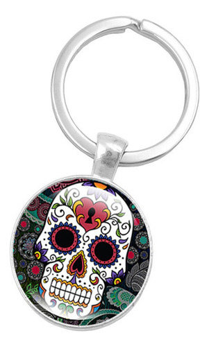 Llavero Con Colgante De Cristal Con Forma De Calavera En L 1