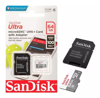 Memoria Micro Sd Sandisk 64gb Ultra