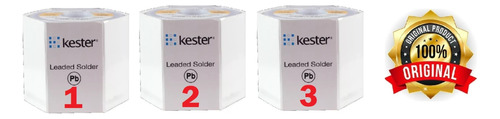 3rollo De Soldadura Original Kester Plomo/estaño 0.8mm 450gr