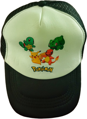  Jockey Snapback Pikachu Bulbasaur Charmander Gorro Niño 