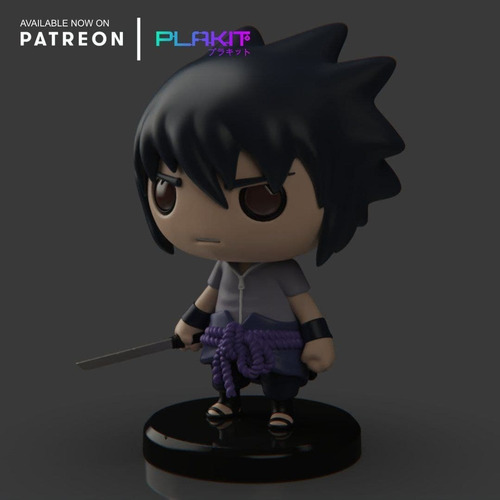  Archivo Stl Impresión 3d - Naruto - Sasuke Plakit