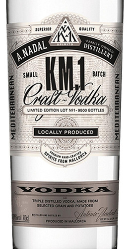Paquete De 3 Vodka Km.1 Kraft 700 Ml
