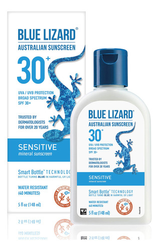 Blue Lizard Australian Sunscreen, Sensitive Spf 30+, 5-ounce