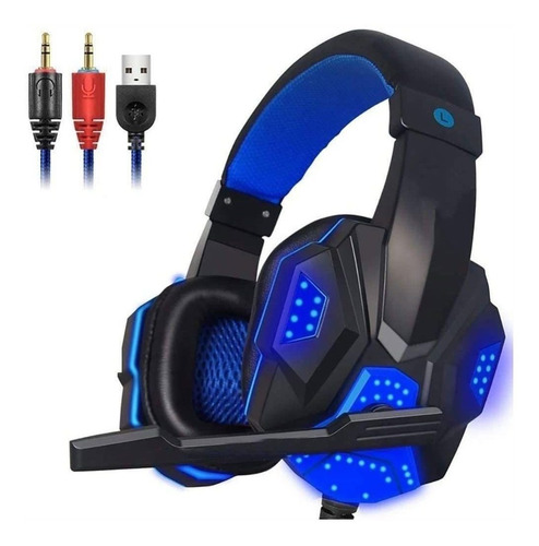 Auricular Para Juego Pc Microfono Cancelacion Ruido Luz Led