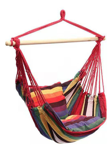 Silla Hamaca De Lona, Portátil, Cómoda, Colorida, A Rayas