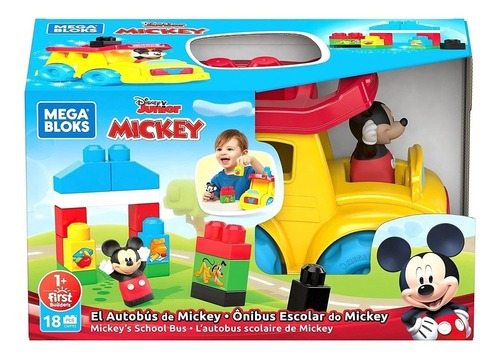 Mega Bloks - Autobus De Mickey - Disney - 18 Piezas - Mattel