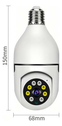 Cámara de seguridad OEM E27 con resolución 2MP visión nocturna incluida color blanco