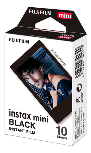 Filme Instantâneo Fujifilm Black Instax Mini - 10 Fotos