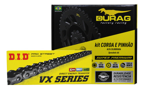 Kit Tração Nc 700 X Xa-c D 12/15 Relação Durag + Did Vx3