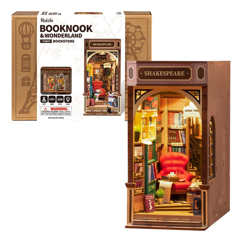 Puzzle3d Booknook Armable Bookstore - Rolife