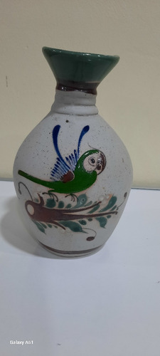 Antiguo Jarrón De Porcelana Tonala Mexicana Gres Cerámica 