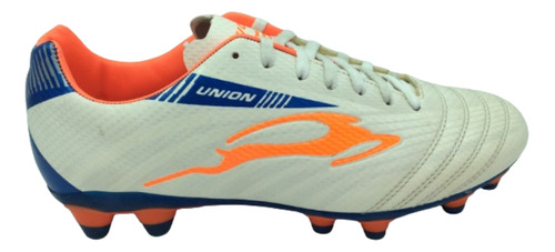 Tenis Futbol Tacos Tachones Union Blanco Nacarado Naranja Az