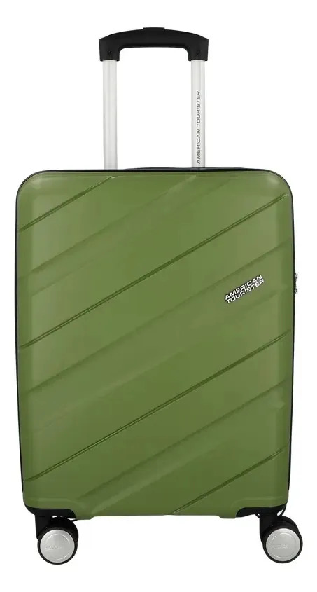 Valija American Tourister Atlas Resistente Ligera Candado Verde Carry On