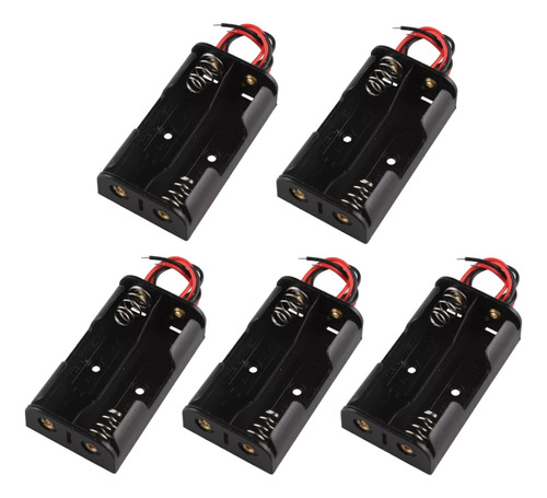 Battery Holder Portapilas 2 Pilas Aa Con Chicote X5 Unidades