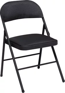 Silla Plegable Cosco De Tela Negra (paquete De 4)