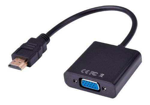 Imagen 3 de 3 de Adaptador Argom Hdmi A Vga Cable 15 Cm.
