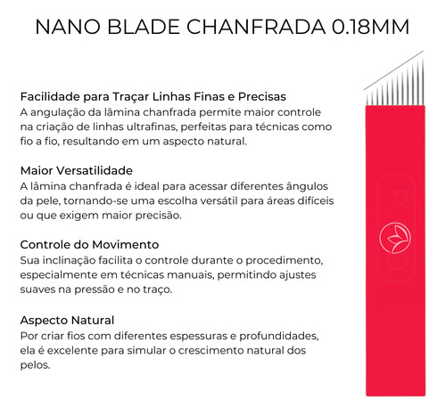 LÂMINA TEBORI DERMOPORTO NANO BLADES 12 FLEX 0.18MM - C/ 10 UNIDADES - ANVISA