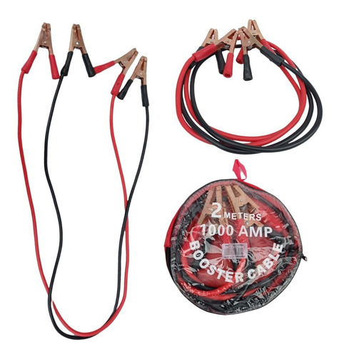 Cable De Batería 1000amp 2m /pasa Corriente/pinzas/cocodrilo