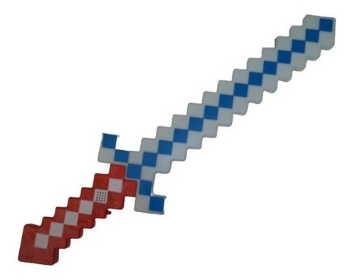 Juguete Espada Plastica Pixelada Pixeles Con Luz Y Sonido
