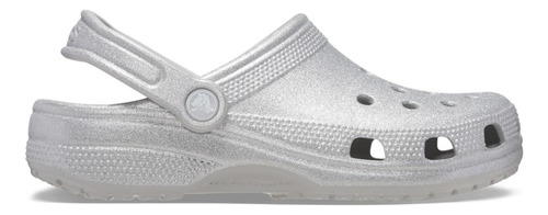 Sandália Crocs Classic Glitter Clog Silver Glitter