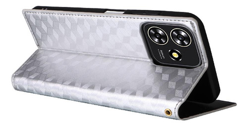 Funda Para Zte Axon 50 Lite Pu Cuero Cierre Magnético 3d