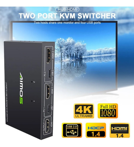 Conmutador Kvm Hdmi Usb 2.0