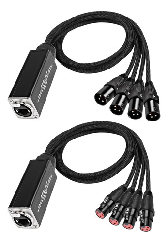 Extensor Xlr Receptor A Fuziddn Audio Snake De 4 Canales Y 3