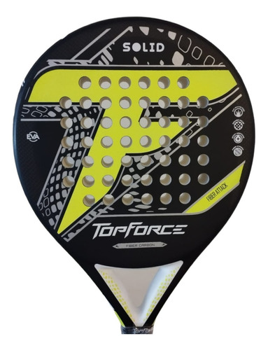 Paleta Padel Paddle Top Force Solid Carbon Eva + Regalos!