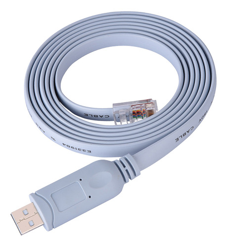 Cabo Usb Para Rj45 Usb2.0 Cat5, Console Serial Plano Para