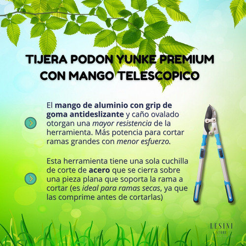 Imagen 5 de 10 de Kit Jardin Podon Yunke Extensible 80cm + Tijera Bypass 8