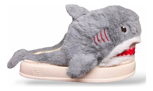 Pantuflas Chinelas Tiburon Sharky Con Abrigo Peluche Comodas