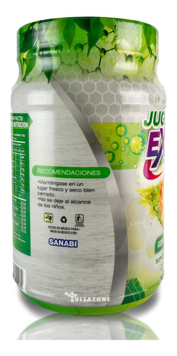 Imagen 6 de 6 de Jugo Verde Extra En Polvo 1.1 Kg Sanabi Fibra