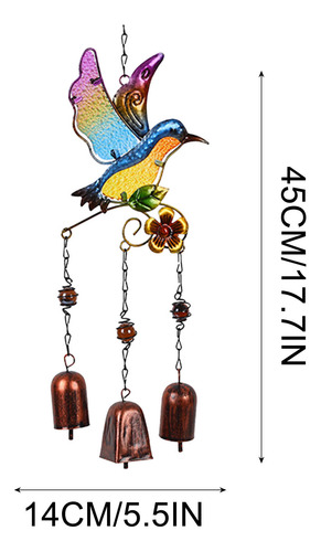 Pintura Colgante De Metal Y Vidrio Con Forma De Campanilla D