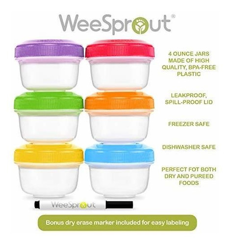 Recipientes De Comida Para Bebés Weesprout, Recipientes Pequ