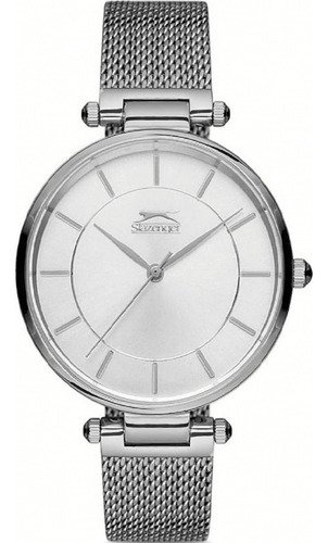 Reloj Mujer Slazenger Sl-9-6282-3-01 /relojería Violeta Color De La Correa Plateado