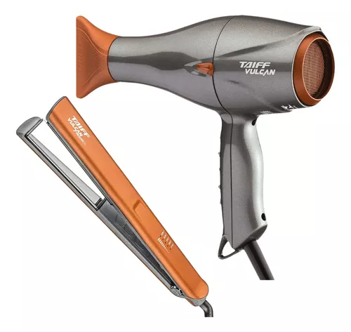 Kit Secador Cabelo Taiff 2500w + Prancha Profissional Vulcan