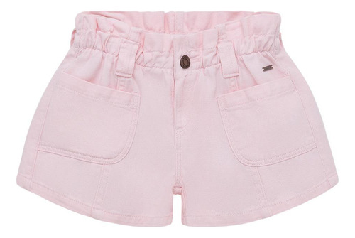 Short Rosa Con Pretina Y Bolsillos Para Bebé Niña