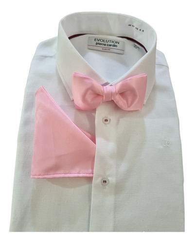 Fajilla Con Pañuelo Y Moño Adulto Ajustable Smoking 3 Piezas Rosa Pastel