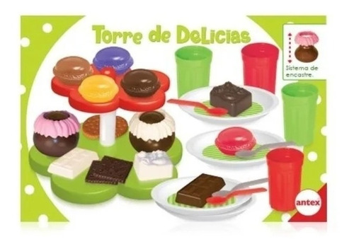 Torre De Delicias Comidas C Accesorios Encastre Juego Antex