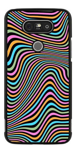 Fundas Protector Uso Rudo Para LG Lineas Colores Curvas 