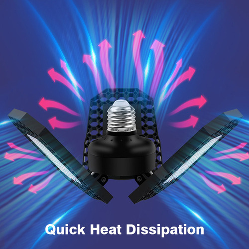Luz De Cultivo Led Deformable: 3 Paneles, Plegable A 90°, Ro