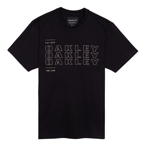 Camiseta Oakley Bark Cooled Grx Tee Preto Blackout