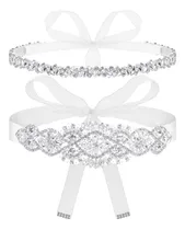 Comprar 2 Peças Strass Vestido De Noiva Faixa Cinto Cristal