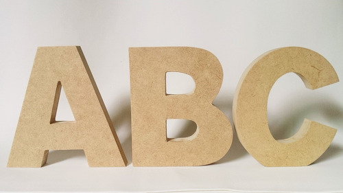 Letras De Mdf De 20 Cm De Alto X 15 Mm De Ancho 12 Piezas