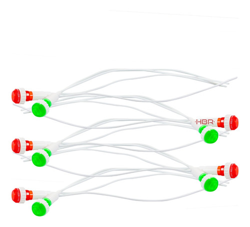 Kit Lampadas Piloto Sinaleiro Olho De Boi Led Vermelho/verde