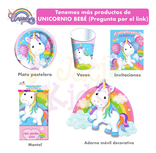 Unicornio Bebé Calcomanías Stickers Artículo Fiesta - Unb0m1